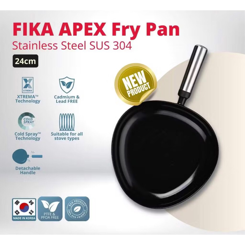 NEOFLAM FIKA APEX FRY PAN 24CM BLACK