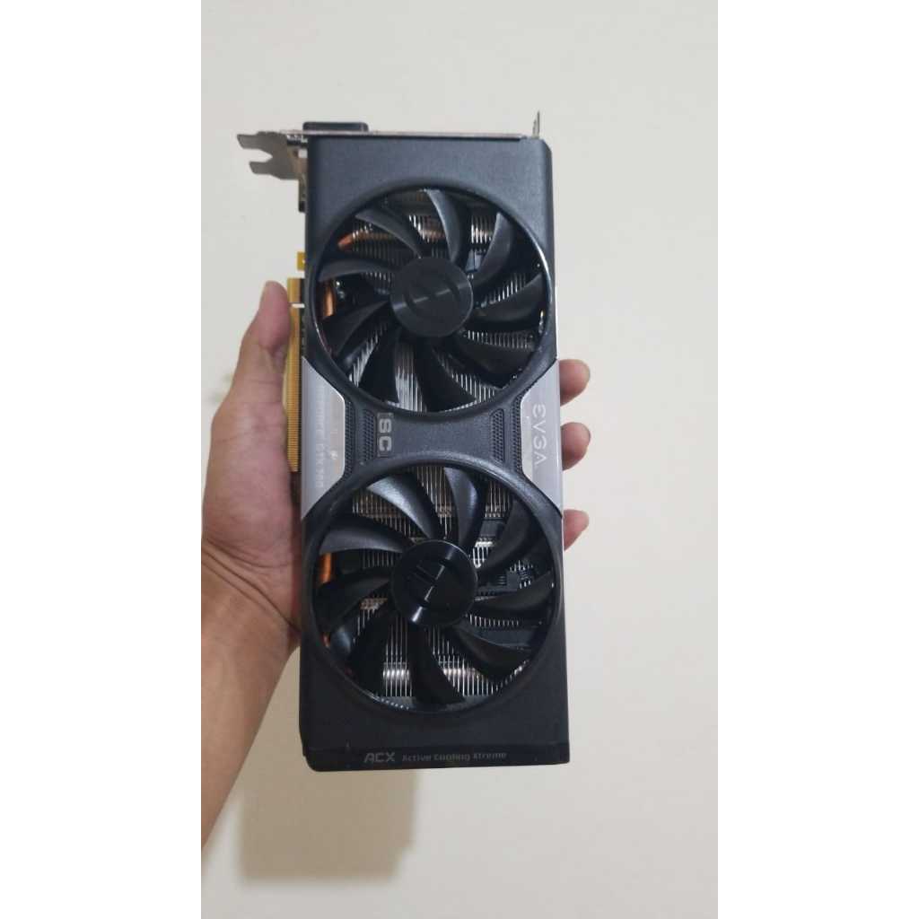 VGA NVIDIA GTX760 MERK EVGA SUPER CLOCK 2GB 256 BIT DDR 5 8 + 6 PIN POWER BERGARANSI