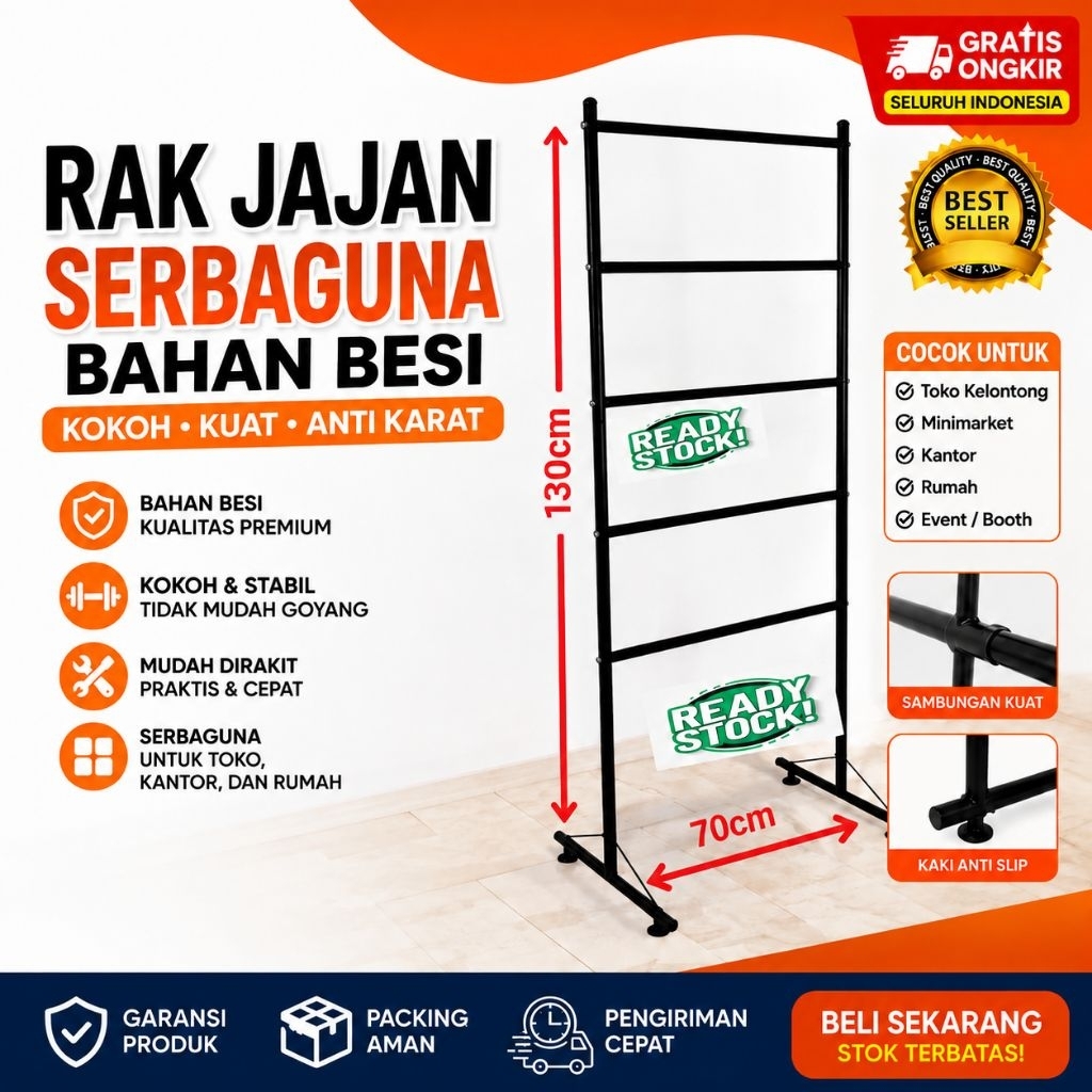 Rak gawang jajanan besi praktisAntikarat