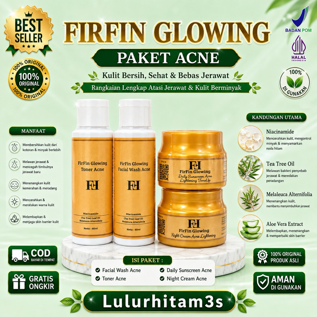 FIRFIN PAKET ACNE KEMASAN TERBARU