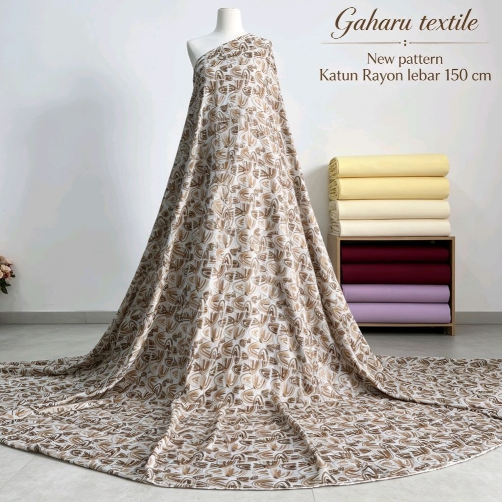 bahan katun rayon premium - rayon viscose meteran - rayon meteran (CTK)