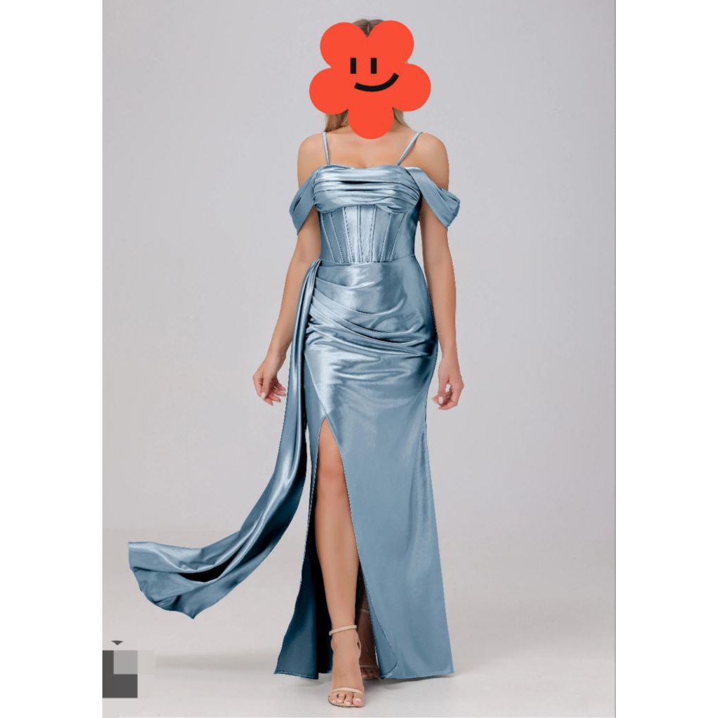 Drees Satin Drees pesta Drees Bridesmaids Drees kondangan