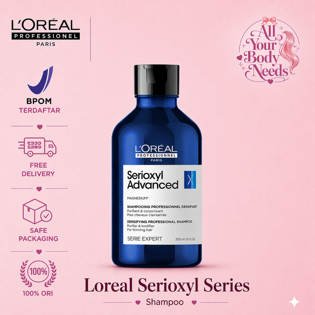 Loreal Serioxyl Advanced Shampoo Denser Serum |  Shampo Rambut Rontok Penebal Rambut Hair Tonic Rambut