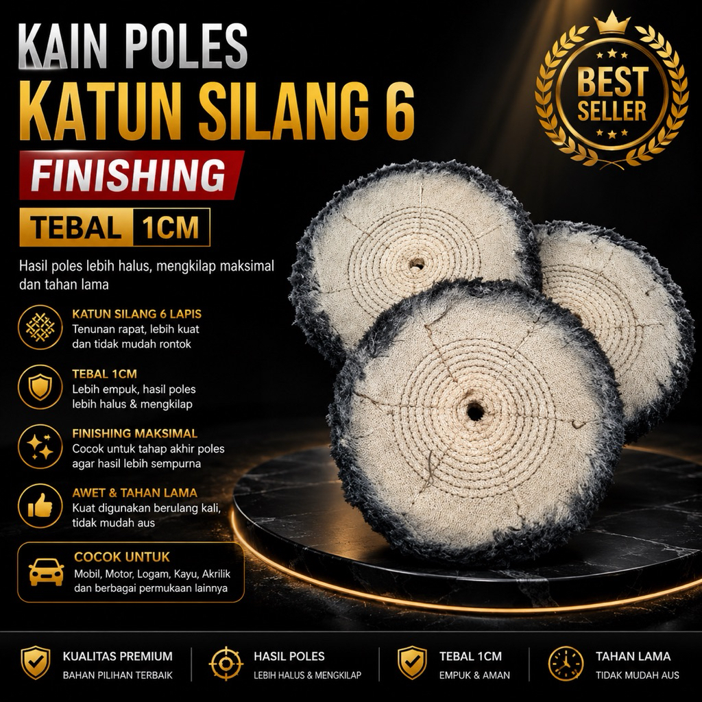 KAIN POLES KATUN SILANG 6 FINISHING POLES