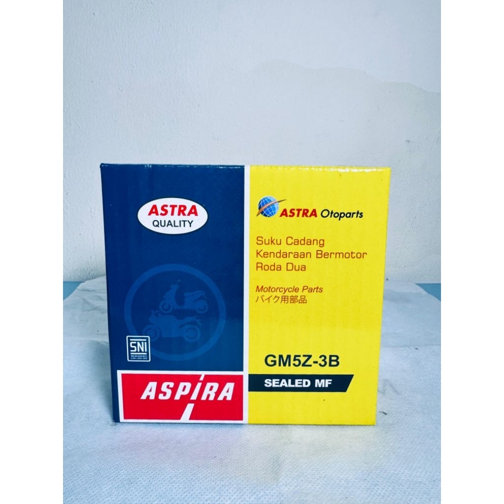 AKI MOTOR MERK ASPIRA ASTRA (ASPIRA ASTRA GM5Z-3B) 5AH - 12VOLT