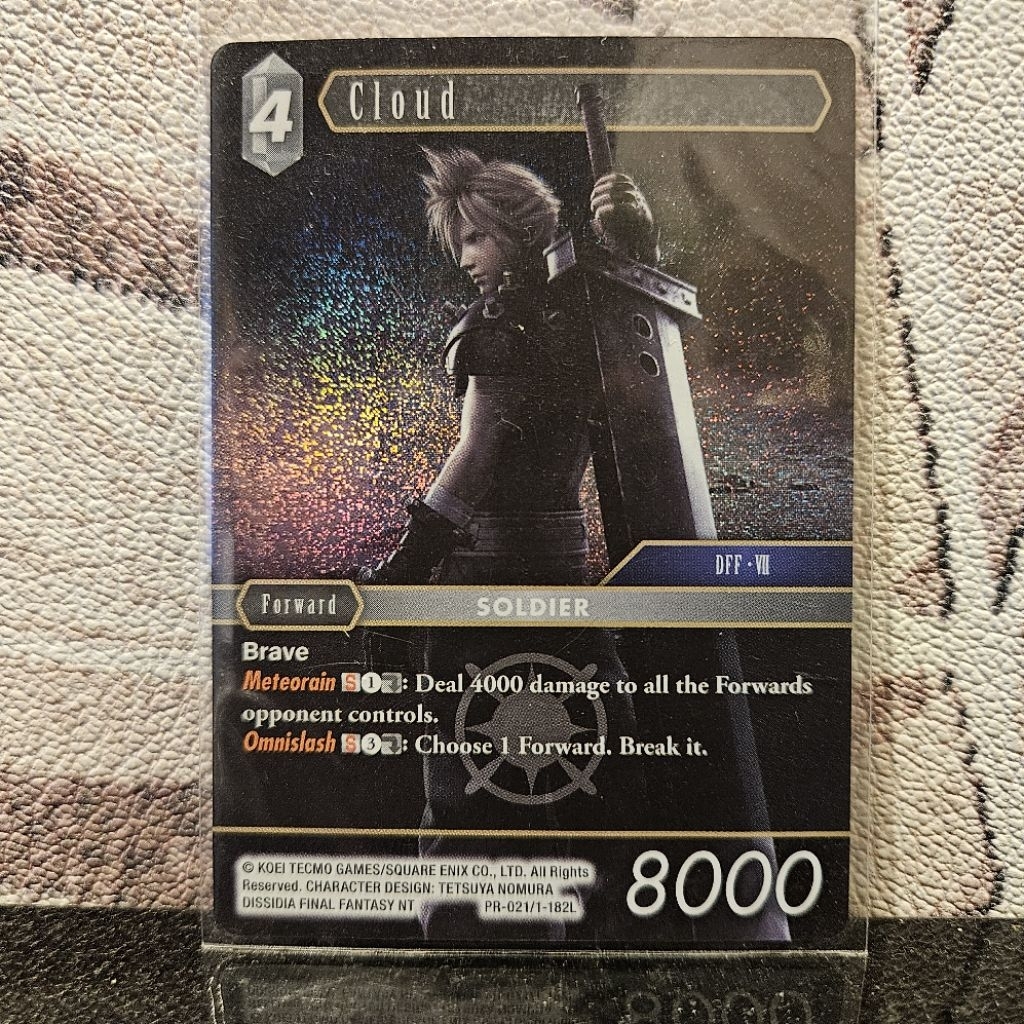 Final Fantasy TCG FFVII Cloud PR Foil