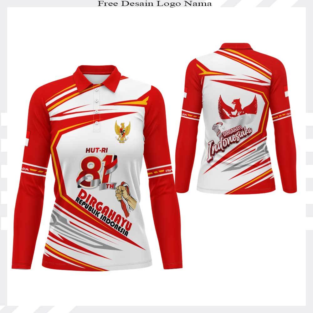 Baju 17 Agustus Kemerdekaan Indonesia Baju 17 Agustus HUT RI-80 Jersey Tunik 17 Agustus Fullprint
