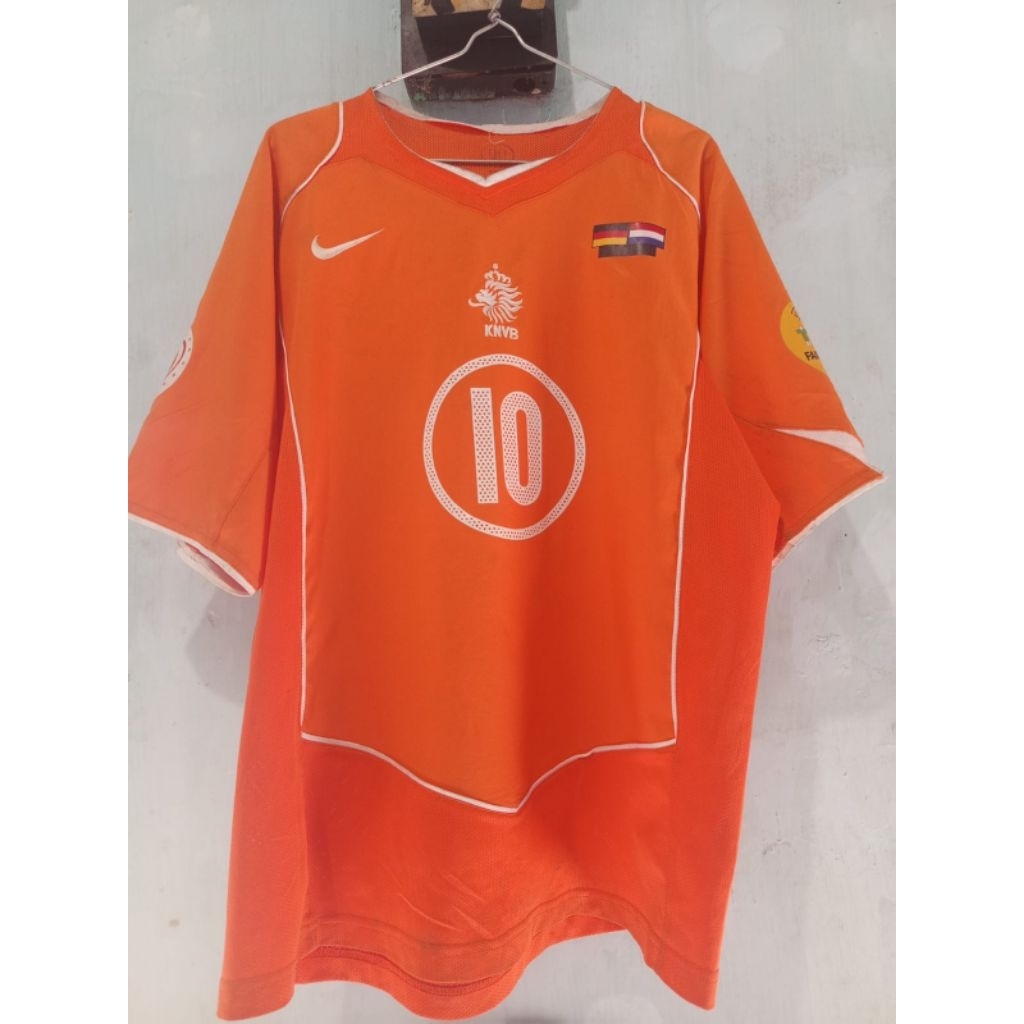 jersey Belanda Home Euro 2004 , sz M, NNs v. Nistelrooy
