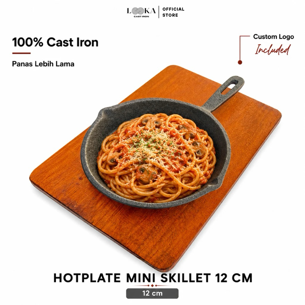 Looka Cast Iron Mini Skillet Hot Plate