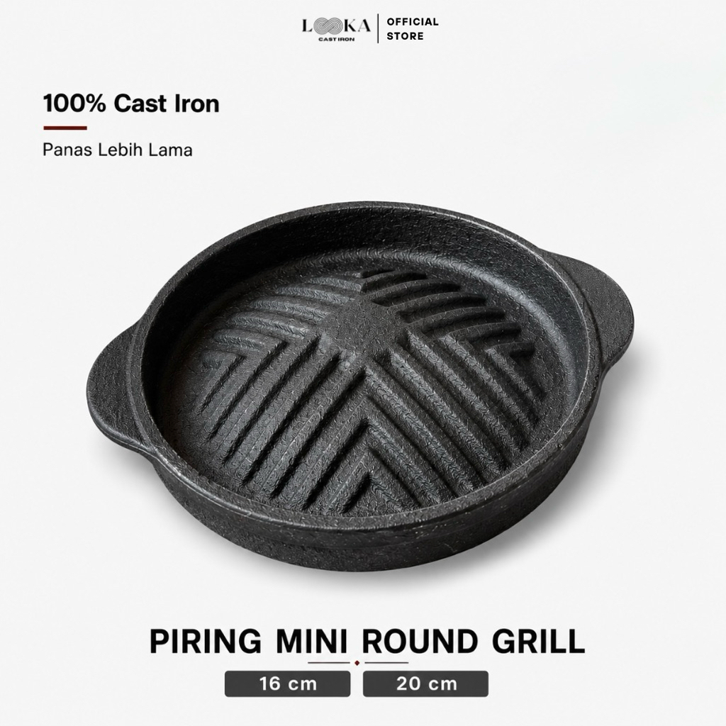 Looka Cast Iron Hot Plate BBQ Grill