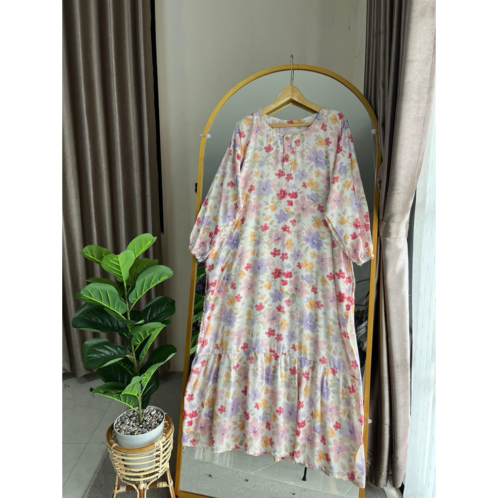 NESTUFF GAMIS RUFFLE GAMIS RAYON JUMBO BUSUI BUMIL FRIENDLY GROSIR DASTER JEMBER