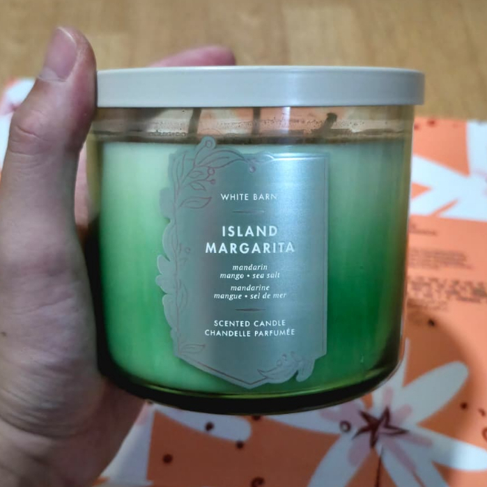 BBW Island Margarita Scented Candle 3 wick - Lilin Aromatherapy 3 Sumbu - Pengharum Ruangan 411g Ori