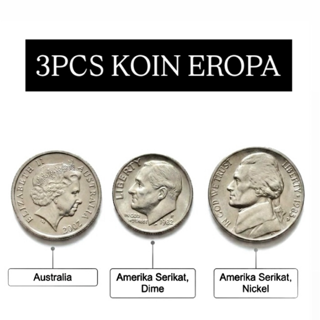 3 PCS KOIN EROPA IN GOD TRUST N#9980