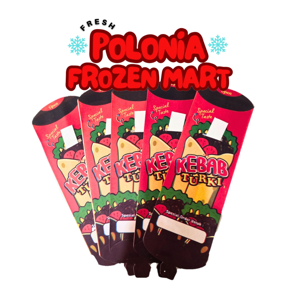 Packing Kertas kebab / Bungkus kebab / kotak kemasan kebab isi 20 BESAR -POLONIA FROZEN
