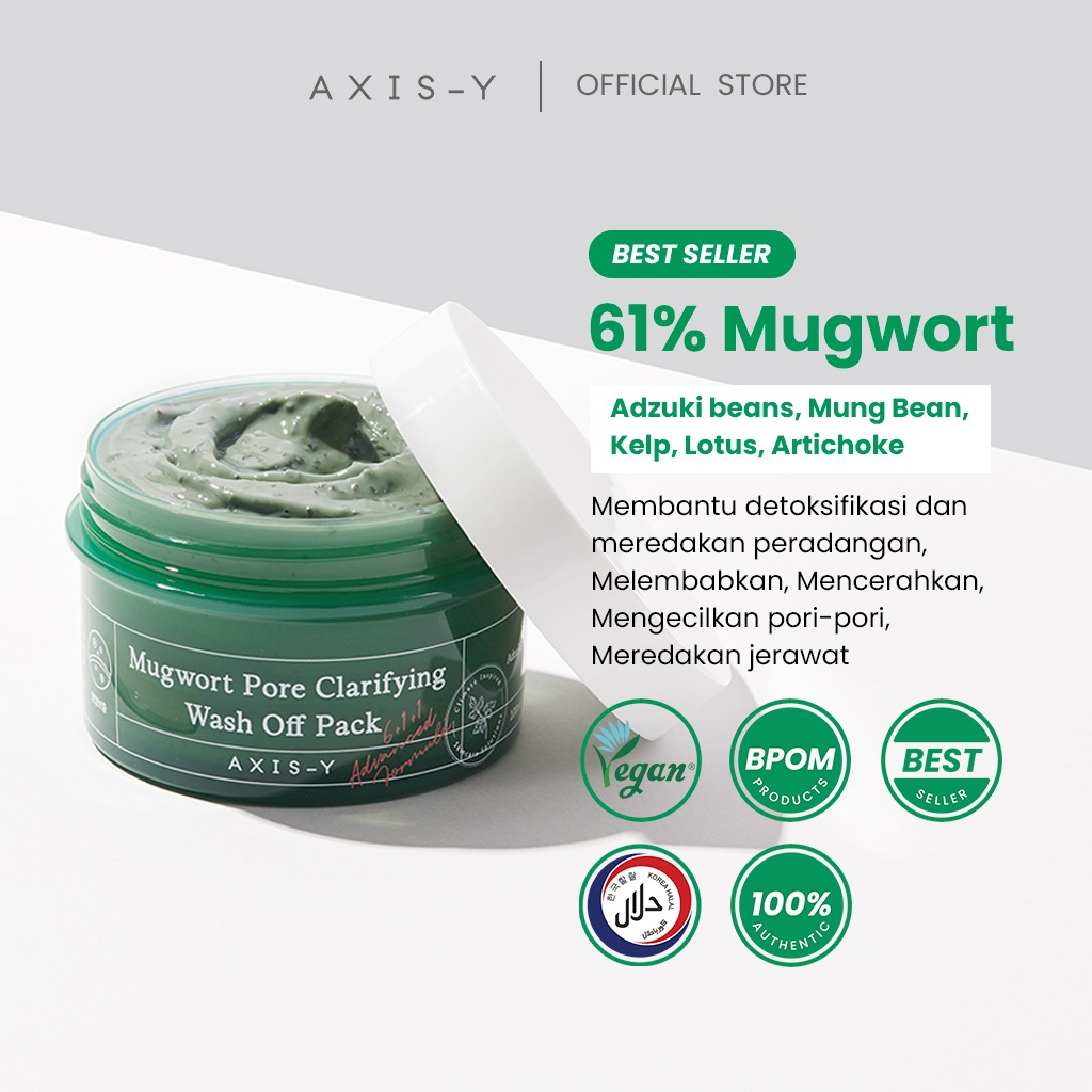 AXIS-Y Mugwort Pore Clarifying Wash-Off Pack 100ml | AXIS-Y mugwort mask