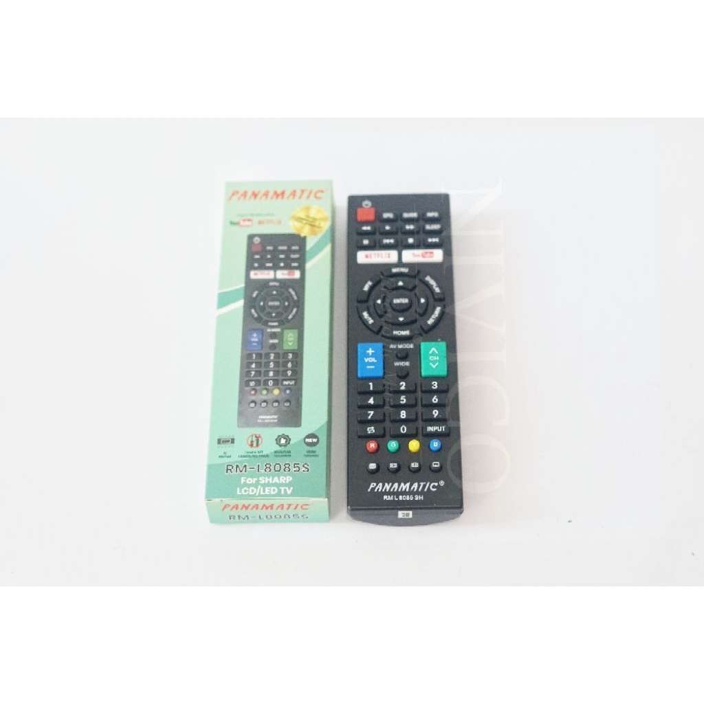Remot Control Universal Sharp LCD LED RM L 8085 S Panamatic Fitur YouTube Netflix untuk TV LCD/LED