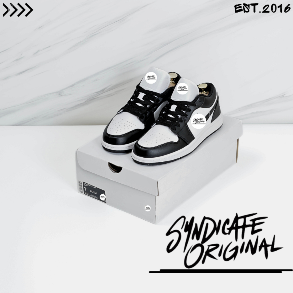 Sneakers AJ 1 Low Black White Panda Men's 100% BNIB