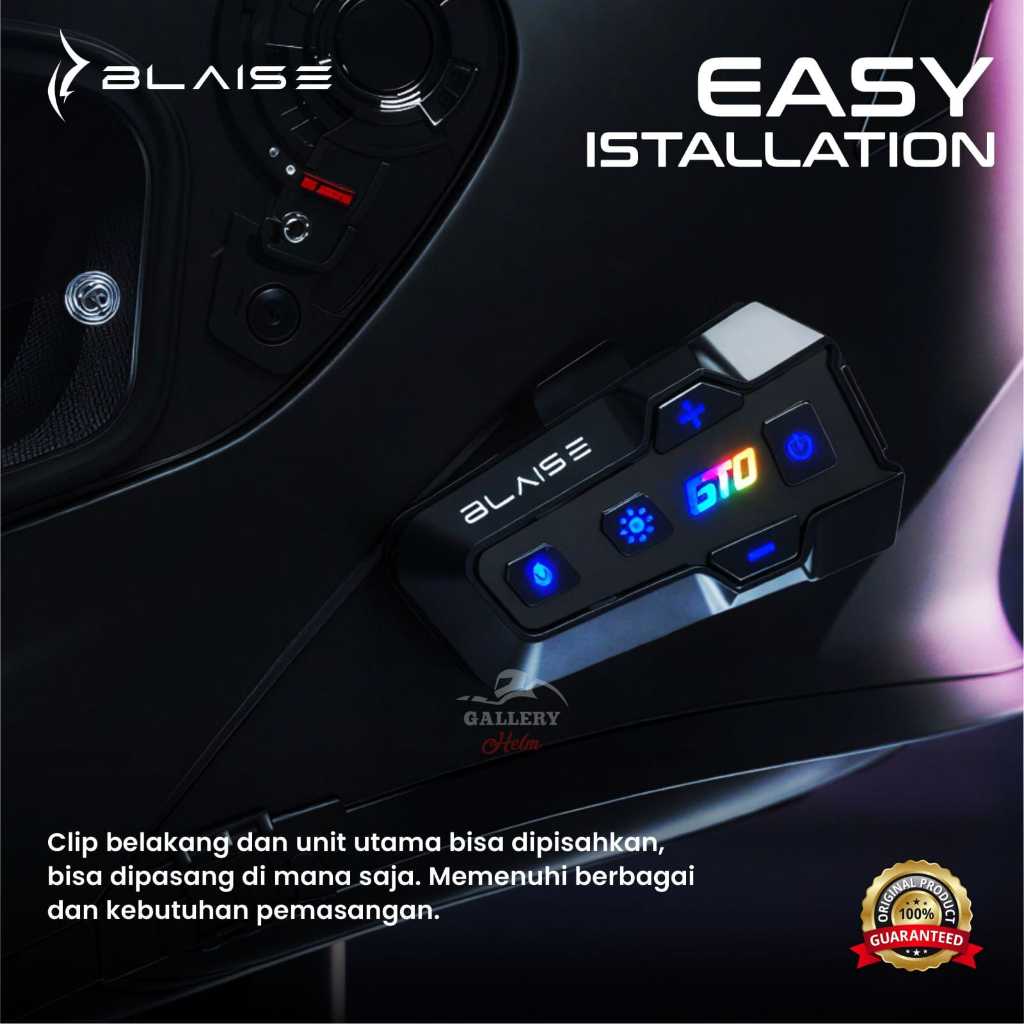 BLAISE GT0 Headset Bluetooth Mic Hard Mic dan Soft Mic Headset Bluetooth Helm Motor