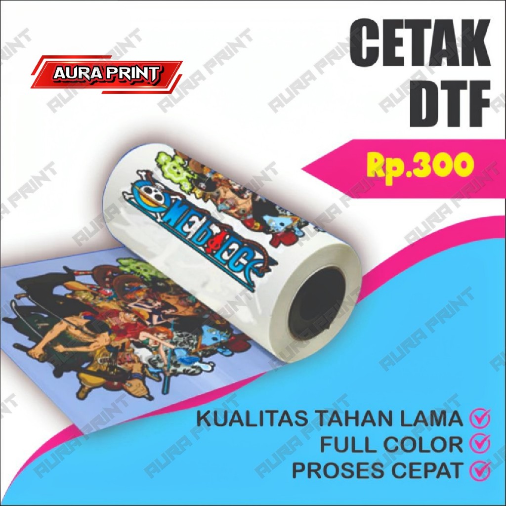 Cetak DTF Print Meteran 58cm Premium | Jasa Cetak Sablon DTF Express Large Format 58cm