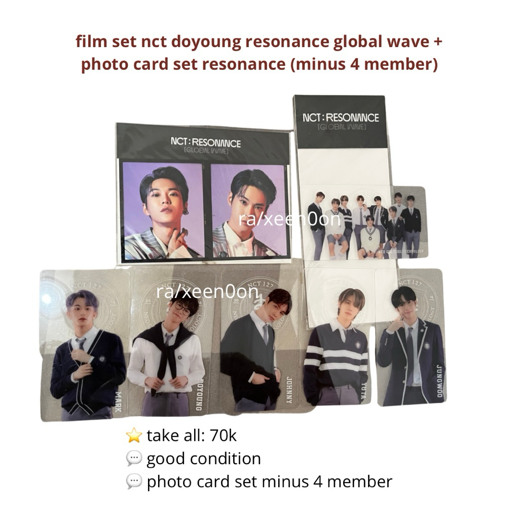 film set nct doyoung resonance global wave + photo card set resonance