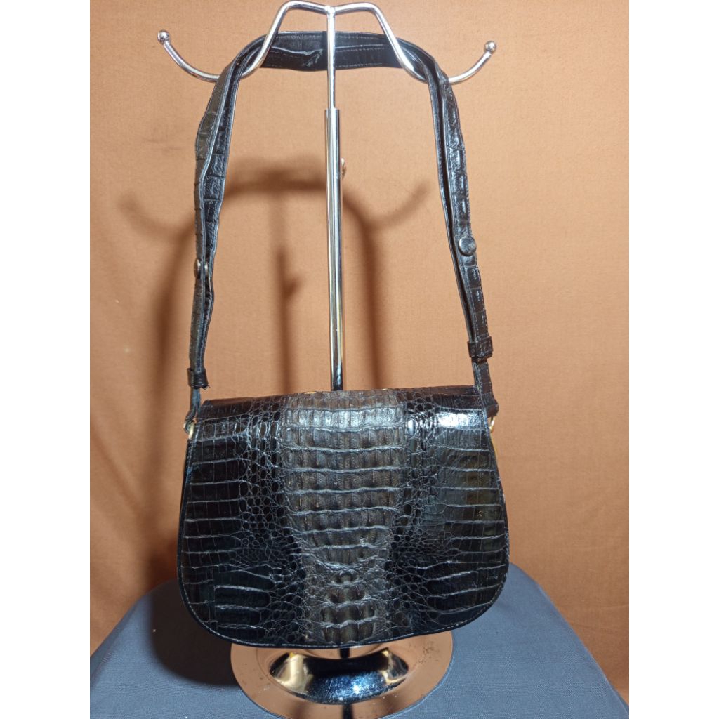 Sling Bag  SEJ Genuine Crocodile Skin Vintage Kulit Asli second ori