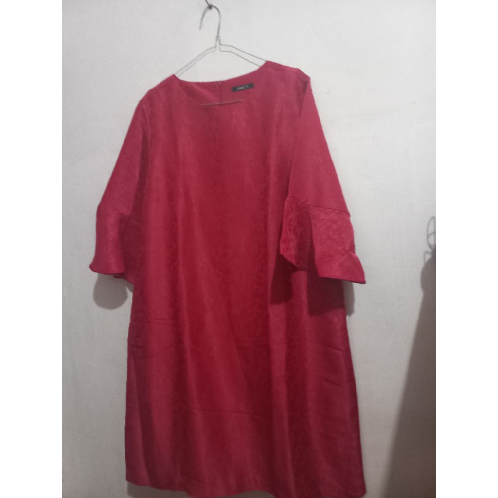 Dress Wanita Jumbo merah Pl