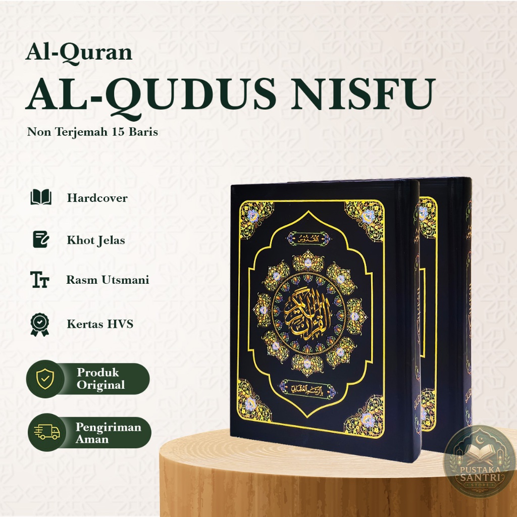Al Quran Kudus Khat Utsmani Satu Warna Ukuran Nisfu B6