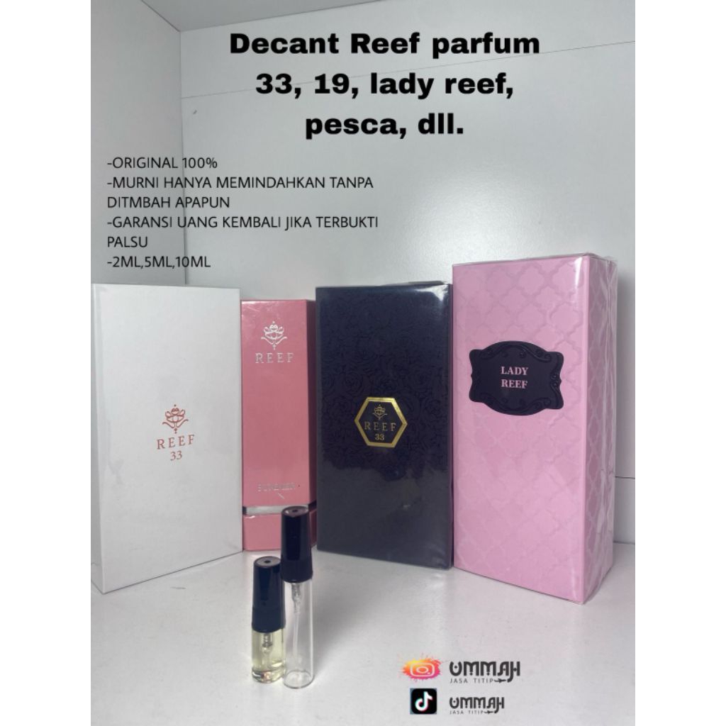 Decant reef Parfum 33,11,15,33 white pesca 2ml,5ml,10 ml ORIGINAL 100% tanpa campuran apapun