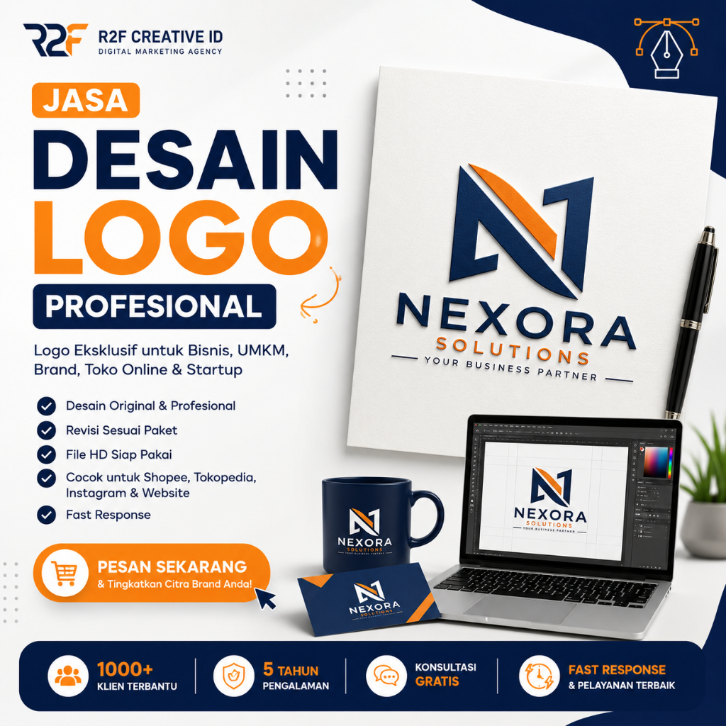 R2F CREATIVE ID - Jasa Desain logo usaha - Desain logo sekolah - Desain logo kantor - Desain logo ba