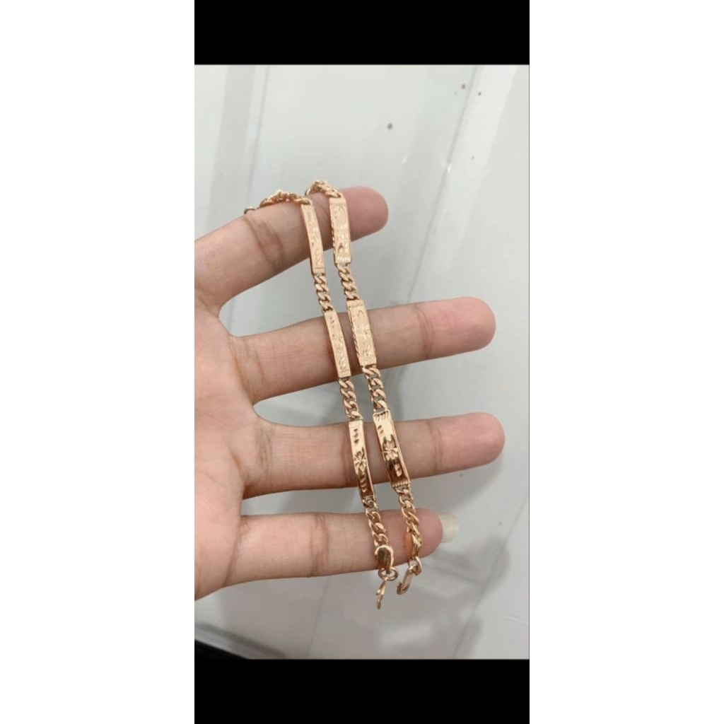 Swasa gelang plat rantai lebar 4&5 mili anti karat