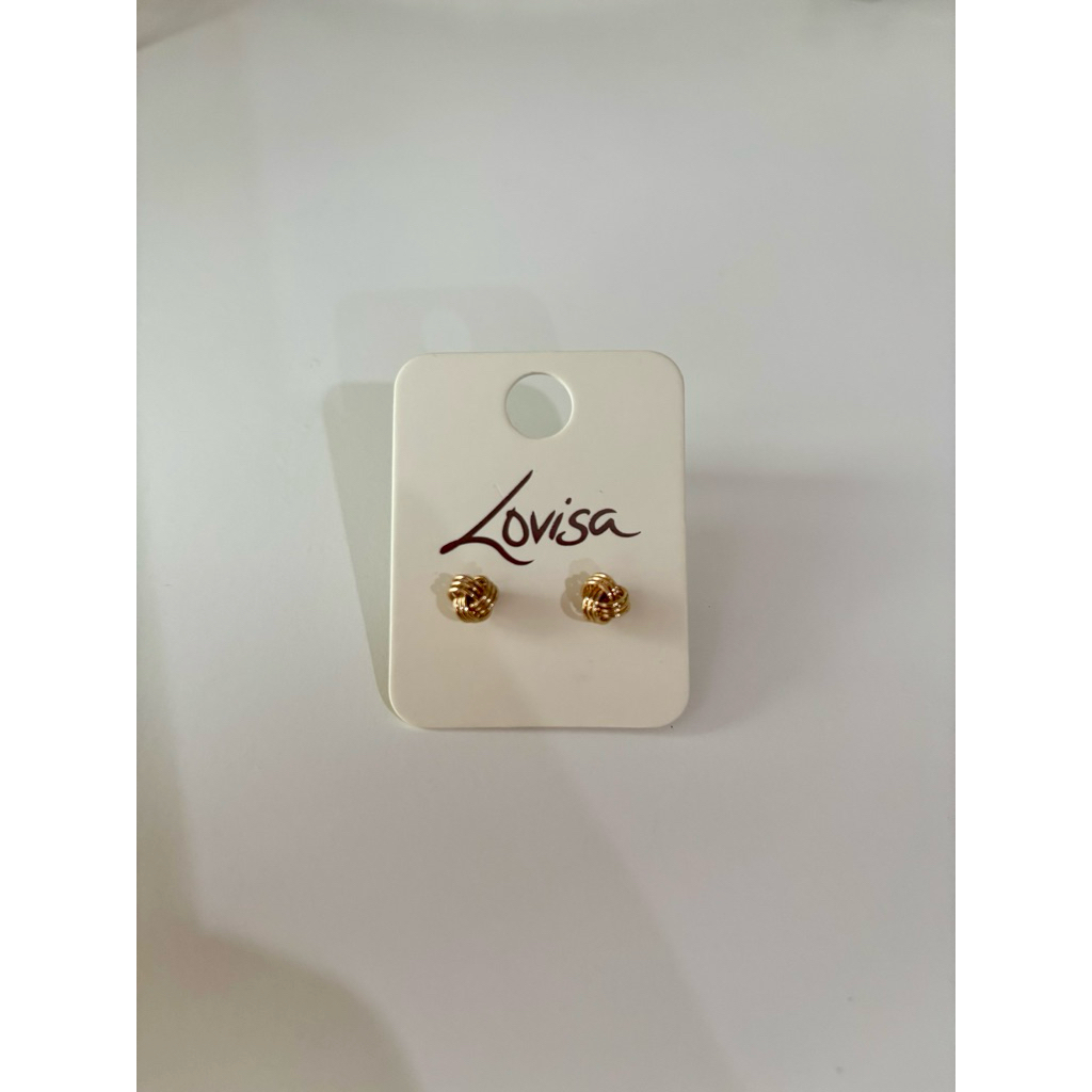 Anting Mini Bulat Gold (3D)