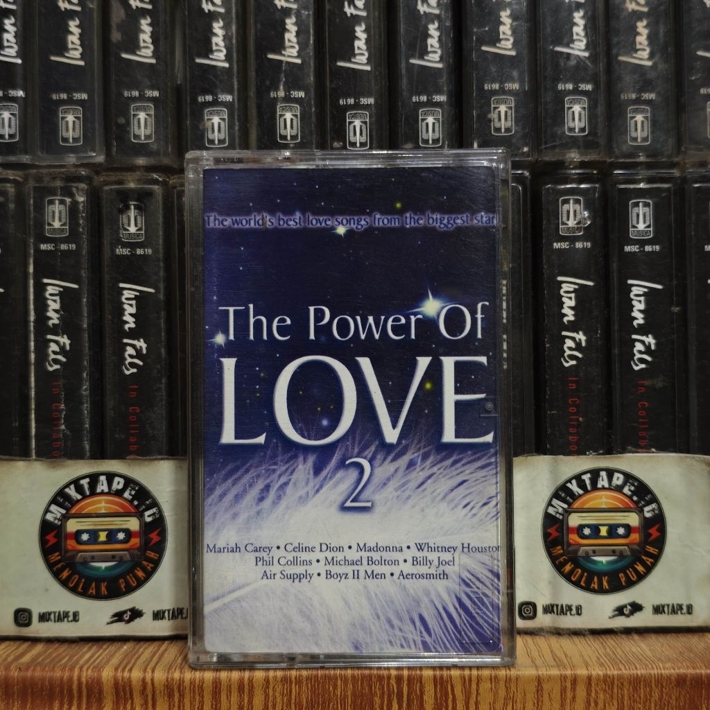 Kaset - The Power Of Love 2 - Kompilasi Barat - Kaset Pita - Mariah Carey - Celine Dion - Madonna - 