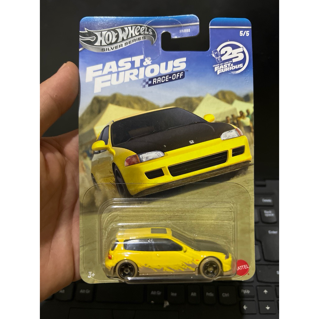 hotwheels  fast and furious race off civic eg civic lumpur civic kuning