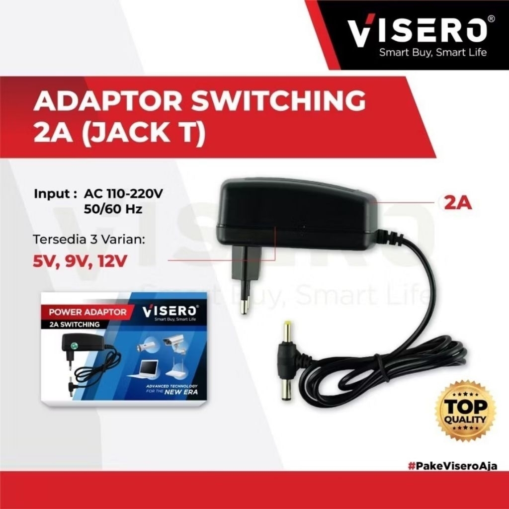 ADAPTOR CHARGER VISERO 12V 1A & 2A