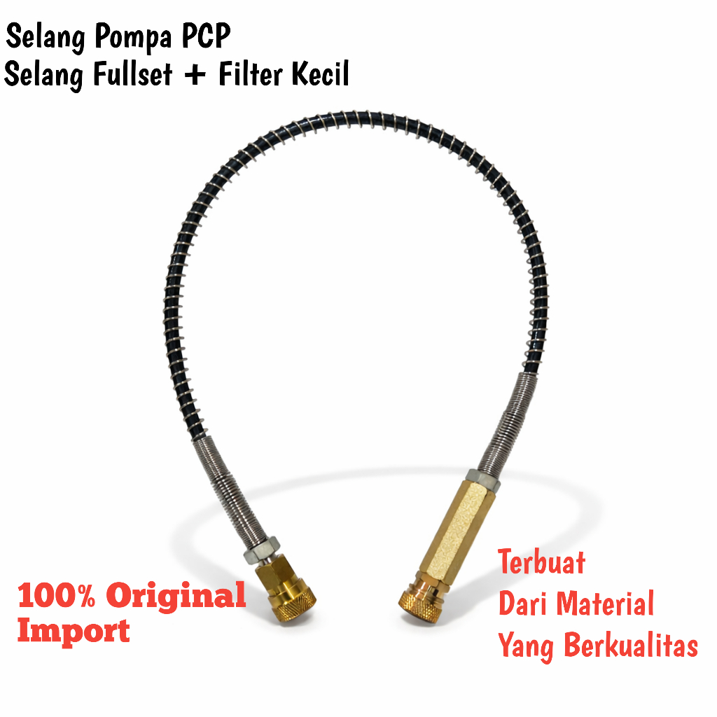 SELANG POMPA PCP FULLSET + MINI KUPLER BETINA BAHAN KUNINGAN, SELANG POMPA PCP, SELANG POMPA PCP IMP