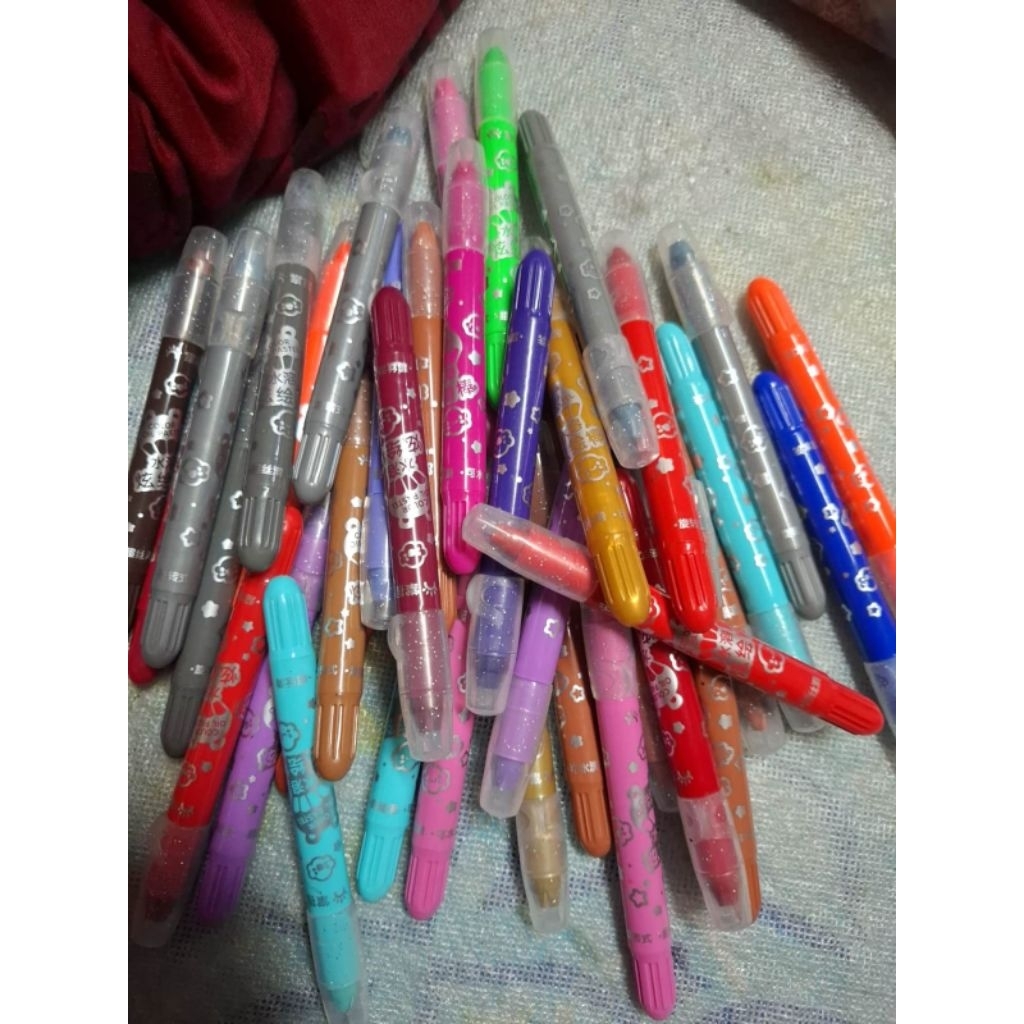 satuan crayon grasp mata sedang warna random