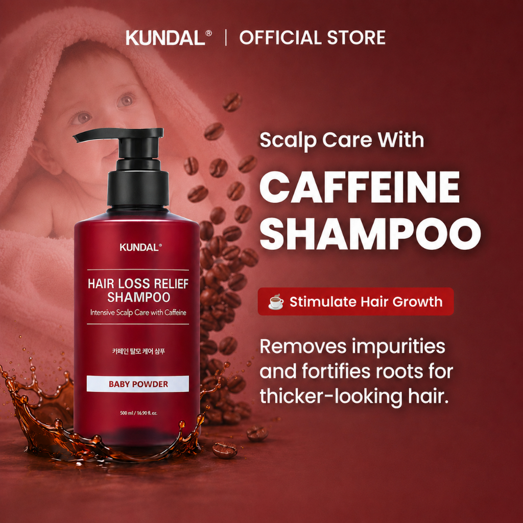 KUNDAL Scalp Care and Caffeine Shampoo Baby Powder 500ml
