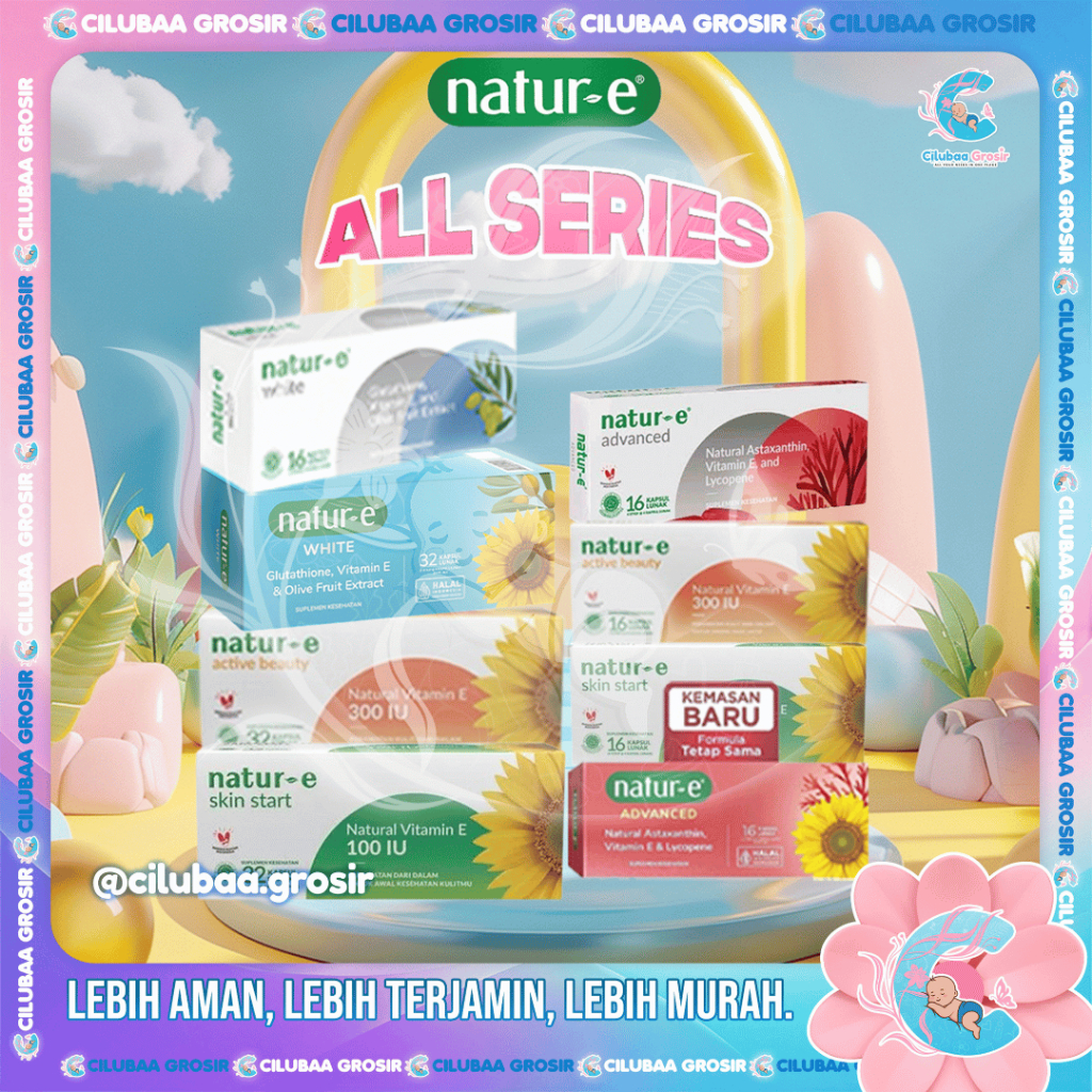 NATUR-E Capsule Suplemen Makanan 100IU || 300IU || Advanced || White Brightening || Vitamin || Suple