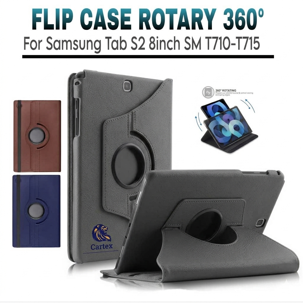 Case Rotary Samsung Tab S2 8.0inci 2015 T710 T715 / Case Tab S2 / case Samsung Tab S2 / casing Samsu