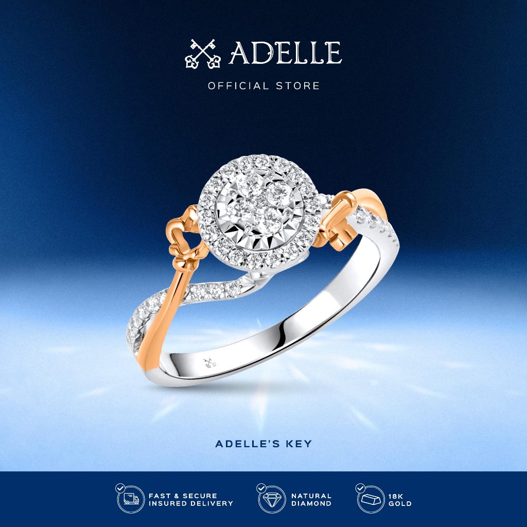 Adelle Jewellery - Adelle's Key Rayna - Cincin Emas Berlian