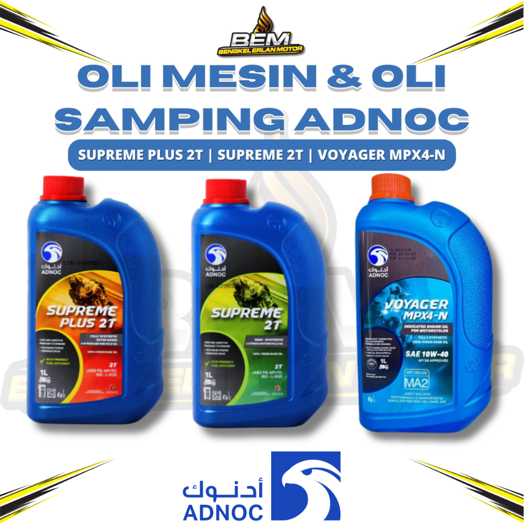 Oli Mesin 4T & Oli Samping 2T Adnoc Original
