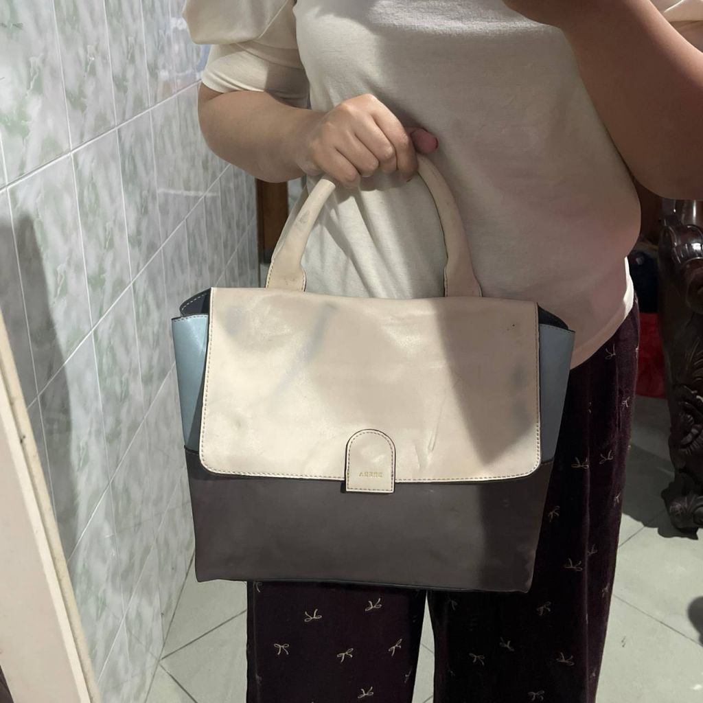 Handbag BRERA 3tone Kulit Asli ada noser nya | Shoulderbag 3 warna Kulas | Preloved Bekas Pribadi Se