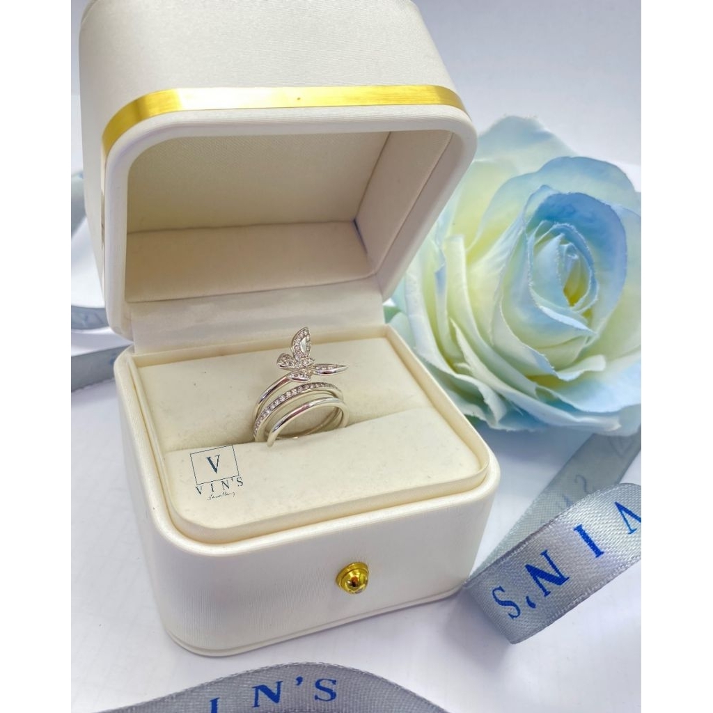 Cincin Emas Berlian model Butterfly
