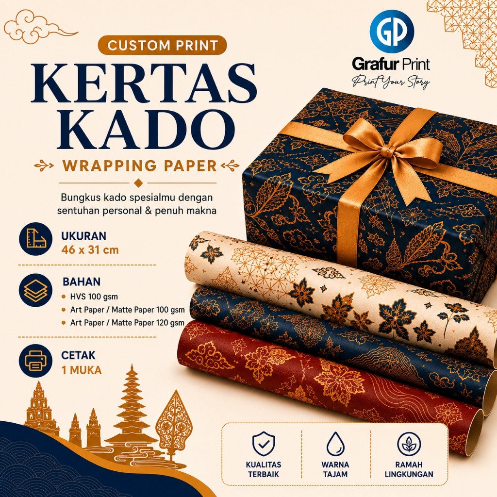 CETAK KERTAS KADO CUSTOM