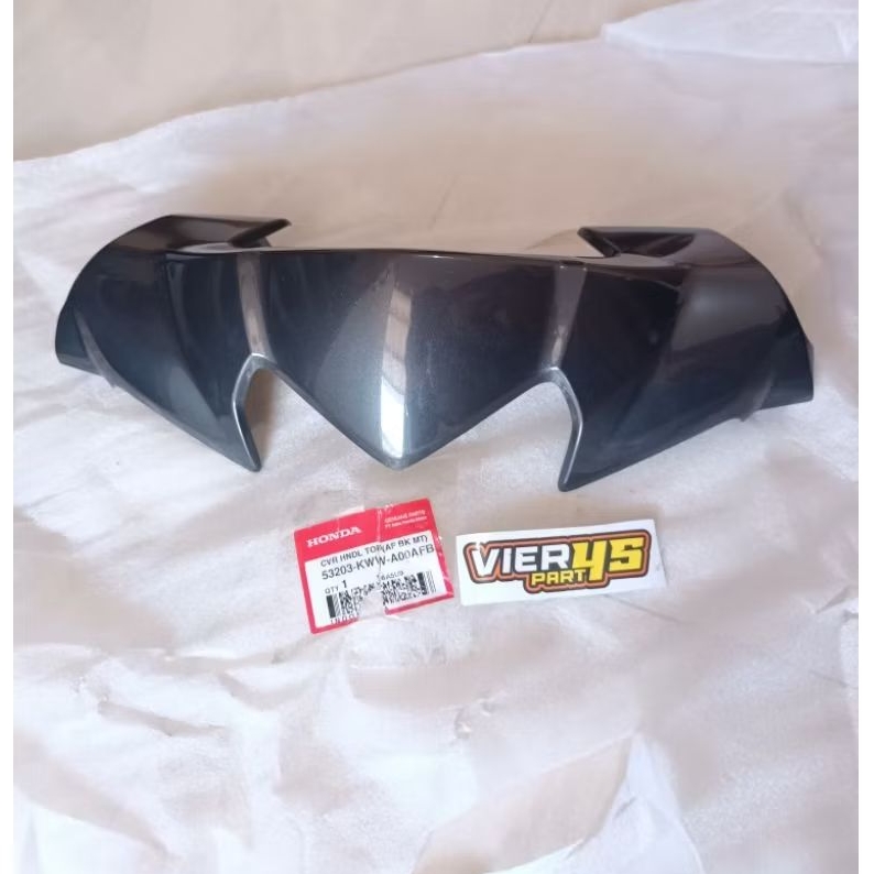 Cover batok lampu depan atas visor abu abu honda revo 110 absolut original ahm 53203-KWW-A00AFB grey