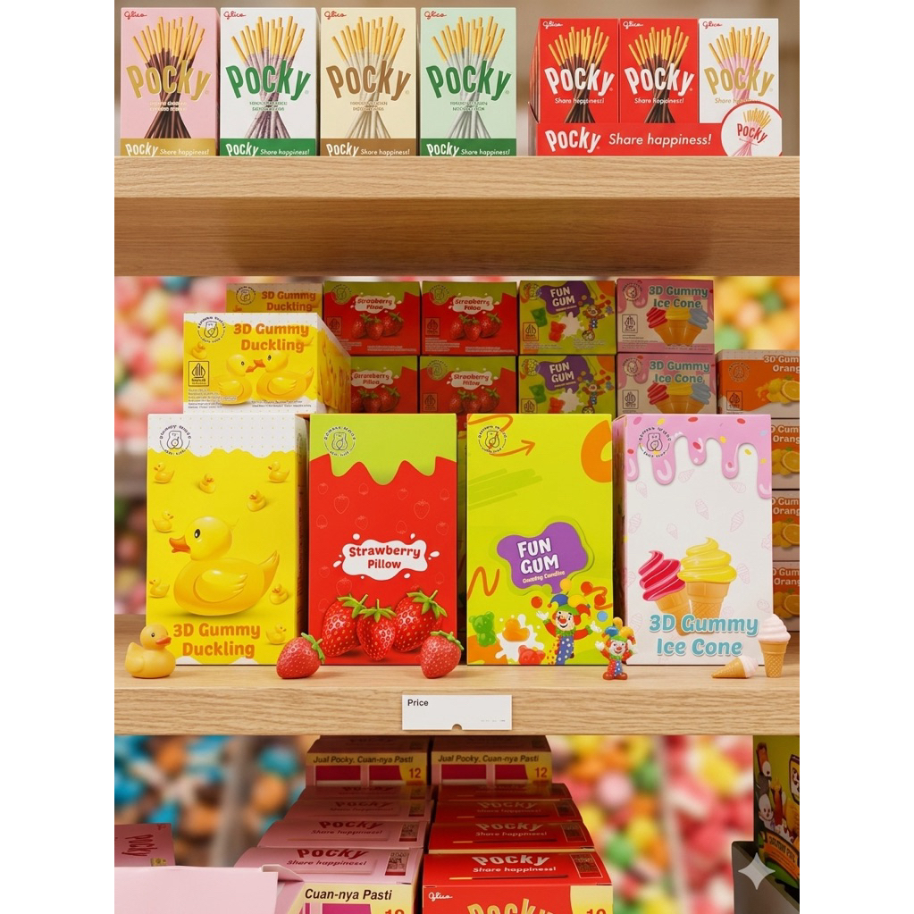 Permen Jelly 3D gummy 1 box isi 12pcs / Permen jelly 3D gummy aneka bentuk