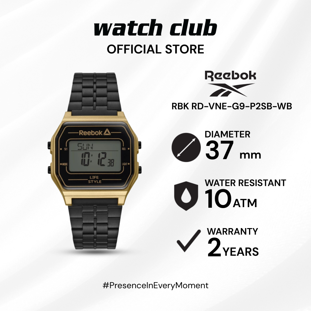 Reebok - Jam Tangan Pria Tali Rantai Reebok RBK RD-VNE-G9-P2SB-WB