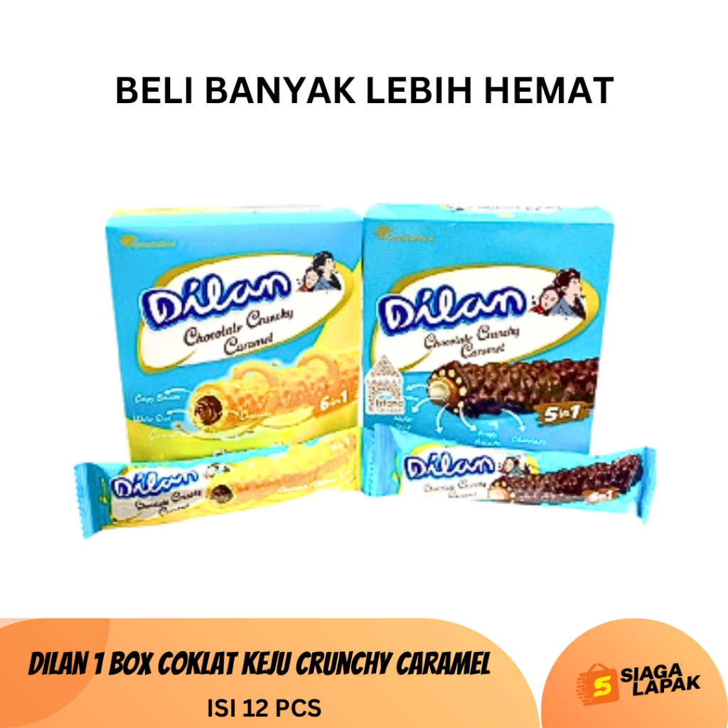 Dilan 1 BOX Coklat Keju Crunchy Caramel[BELI BANYAK LEBIH MURAH]