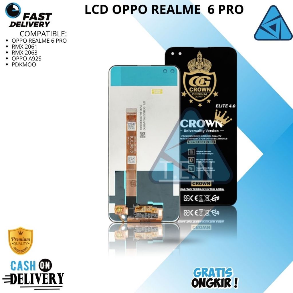 LCD TOUCHSCREEN REALME 6 PRO / OPPO A92S ORIGINAL FULLSET COMPLETE BIG GLASS ORI