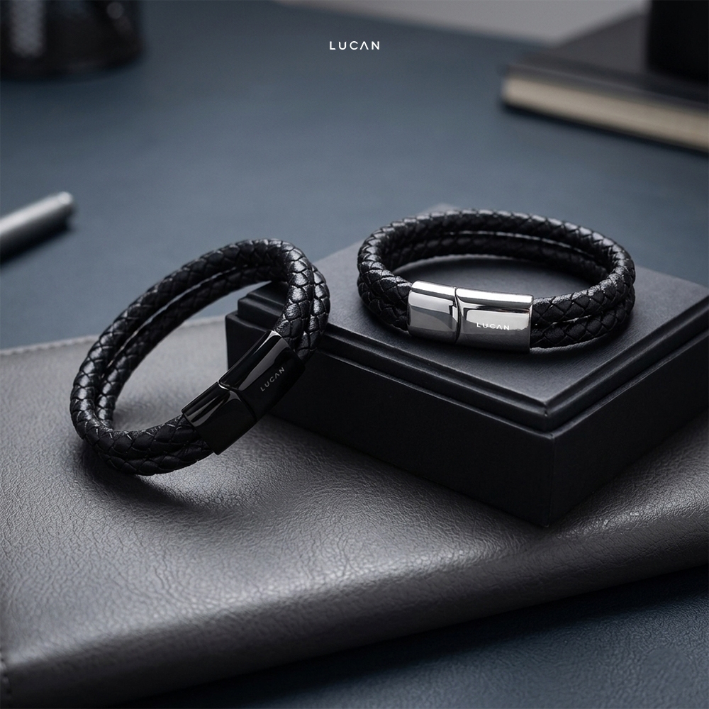 LUCAN - Gelang Lucan Premium Gelang Kulit Pria Gelang Couple Premium Leather Tleat by Lucan